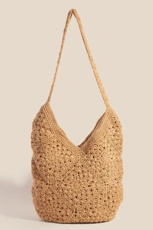 Fame Intricate Braided Hobo Tote Bag